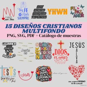15 Diseños Cristianos Multi-fondo Unisex