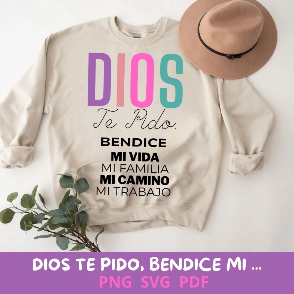 DIOS TE PIDO Diseño de Fe Cristiano para Sublimación